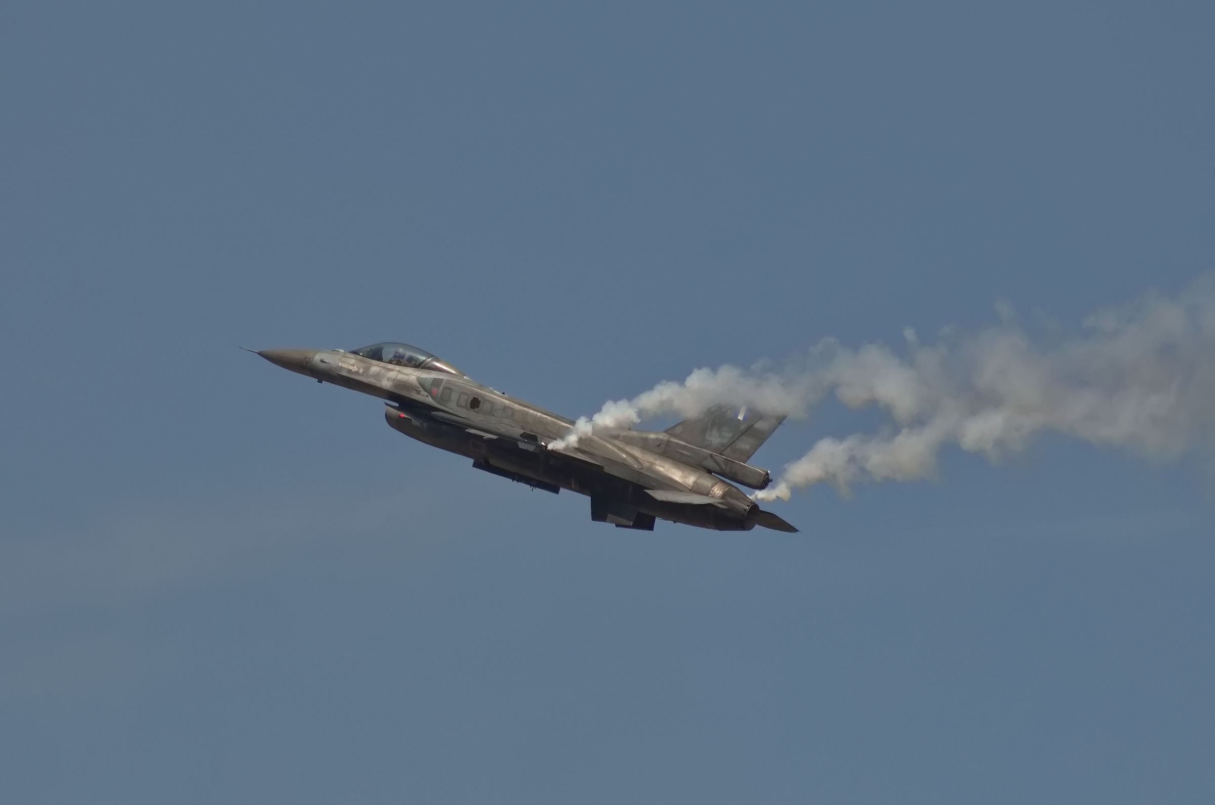 A Hellenic Air Force F-16 at RAF Fairford during RIAT 2022.